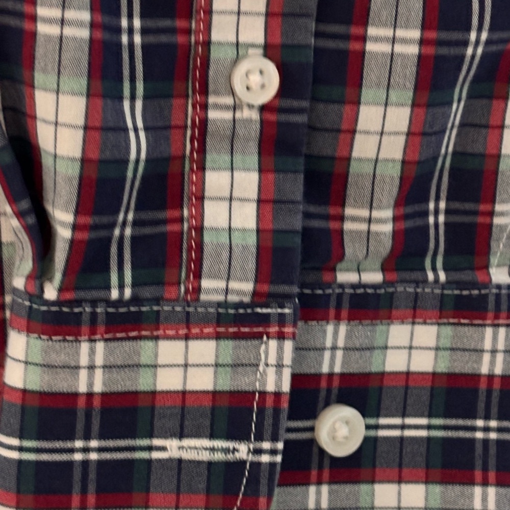 Tommy Hilfiger Multicolor Plaid Button-Down Shirt Boys size 18 Preowned - Picture 4 of 9